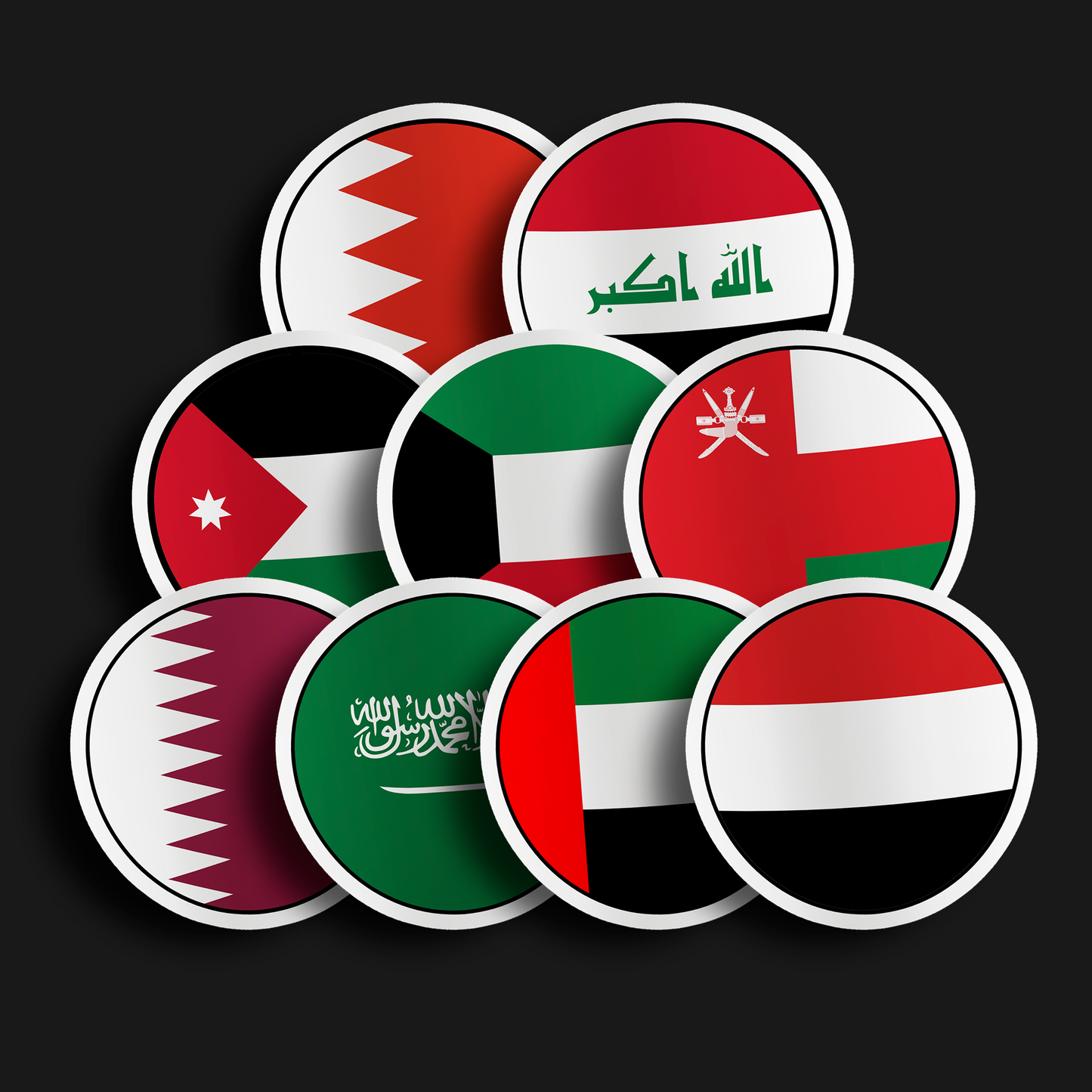 World Flag Stickers - Middle East - Arabian Peninsula