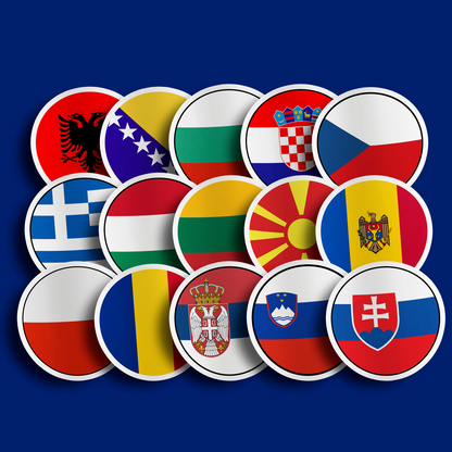 World Flag Stickers - Eastern Europe - The Balkans