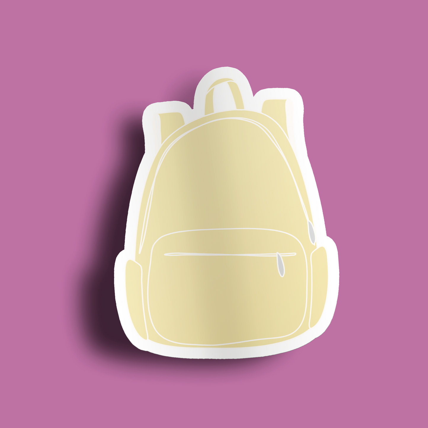 Backpack Sticker- Beige