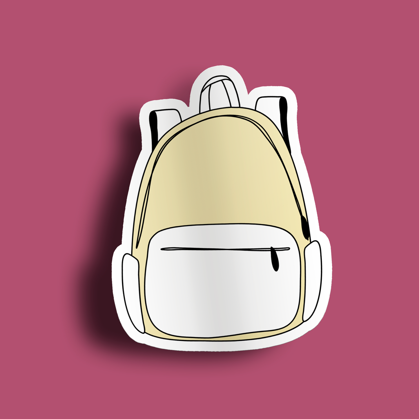 Backpack Sticker- Beige