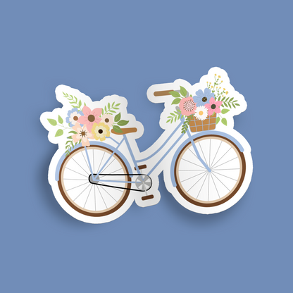 Bike with Two Baskets Sticker