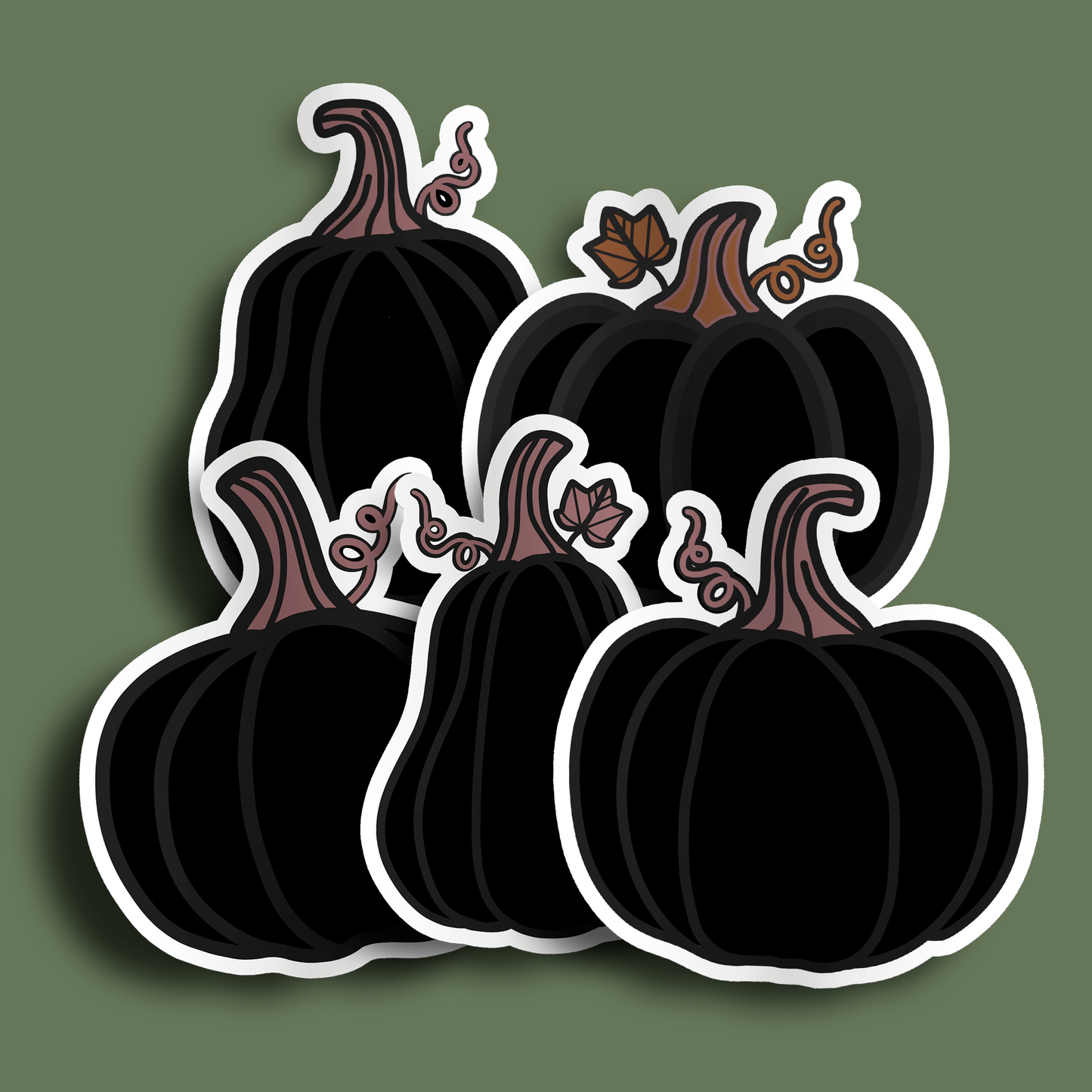 Black Pumpkin Stickers