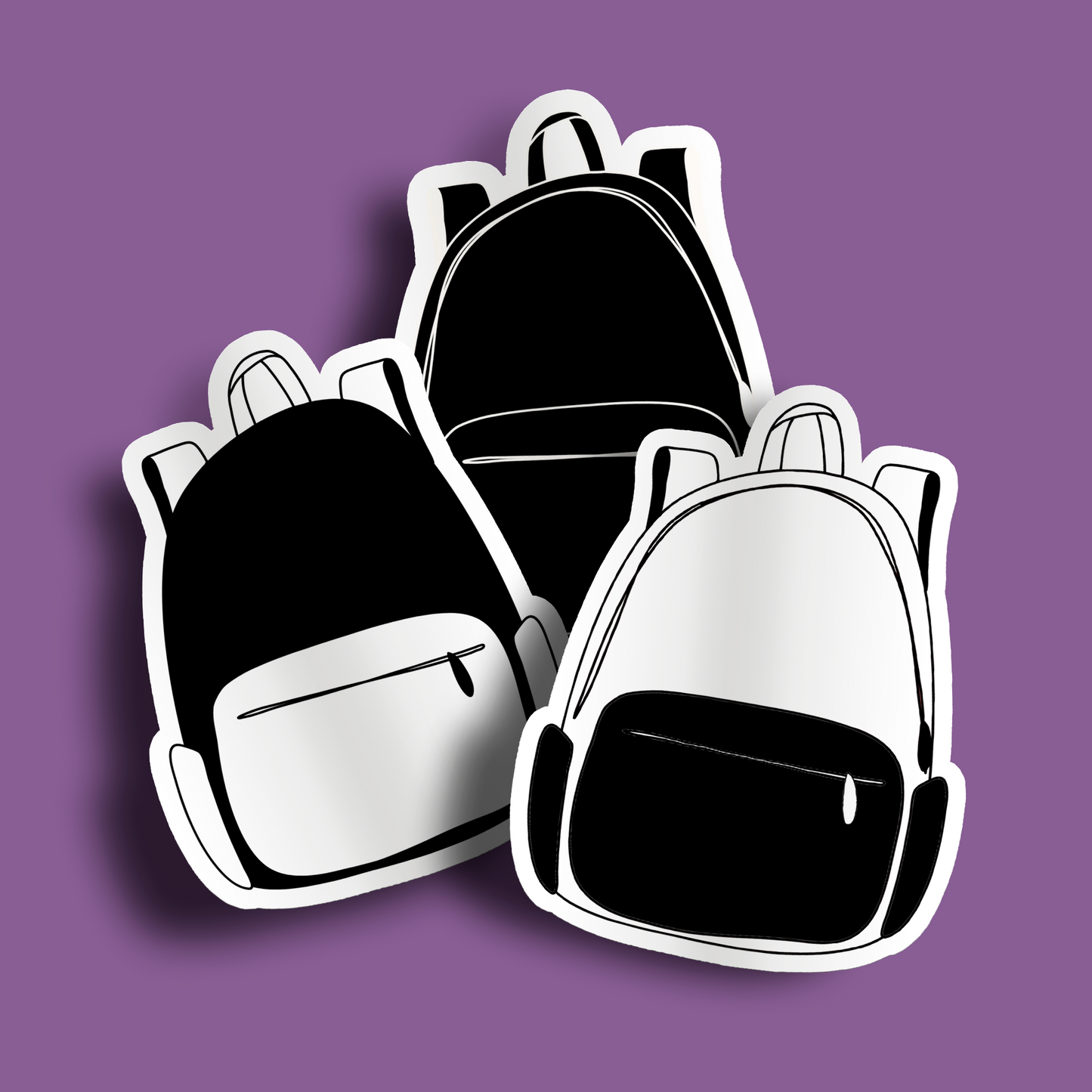 Backpack Sticker- Black