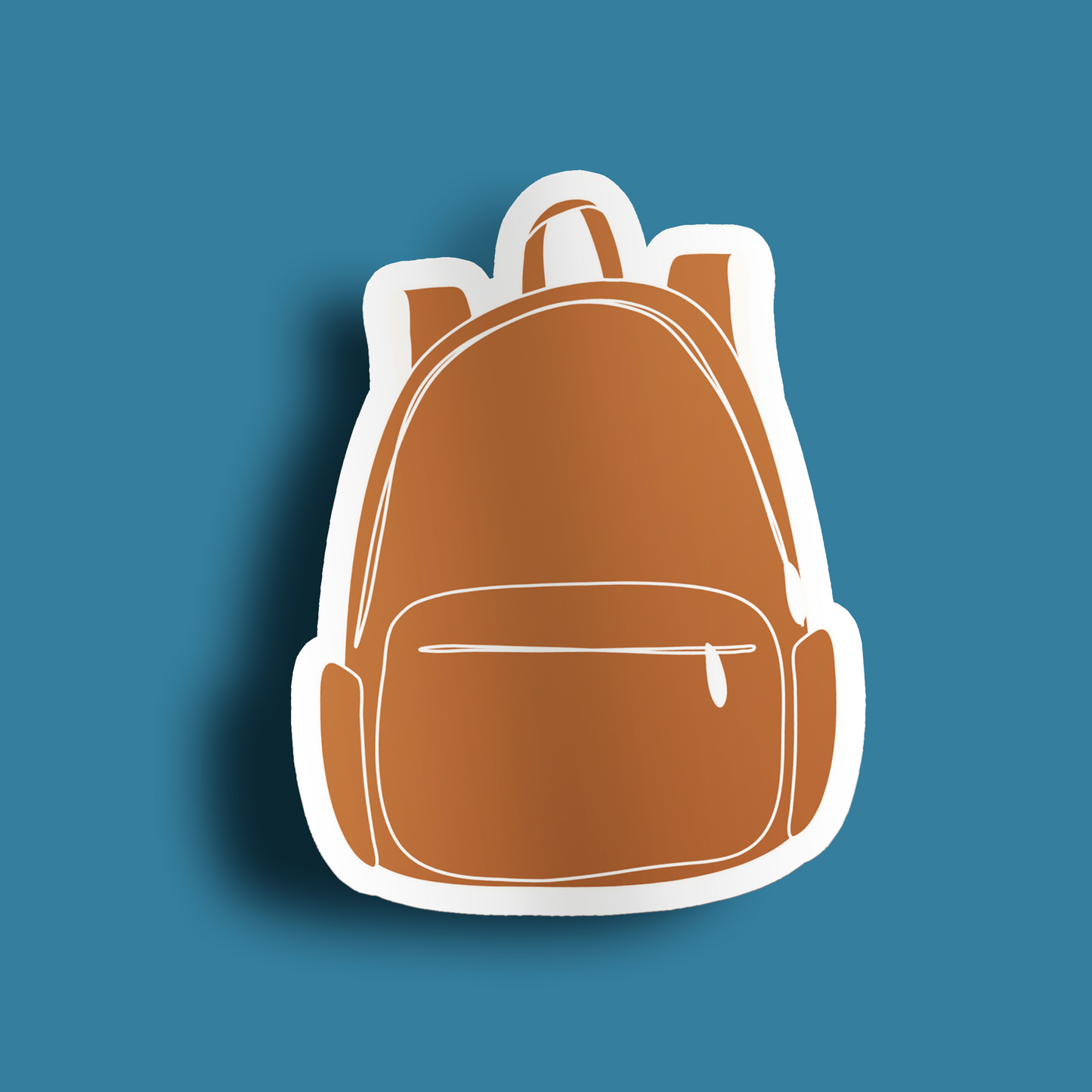 Backpack Sticker- Brown