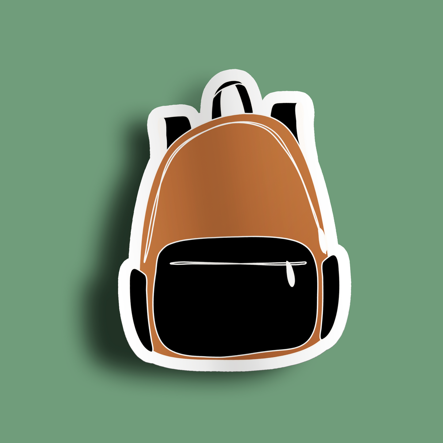 Backpack Sticker- Brown