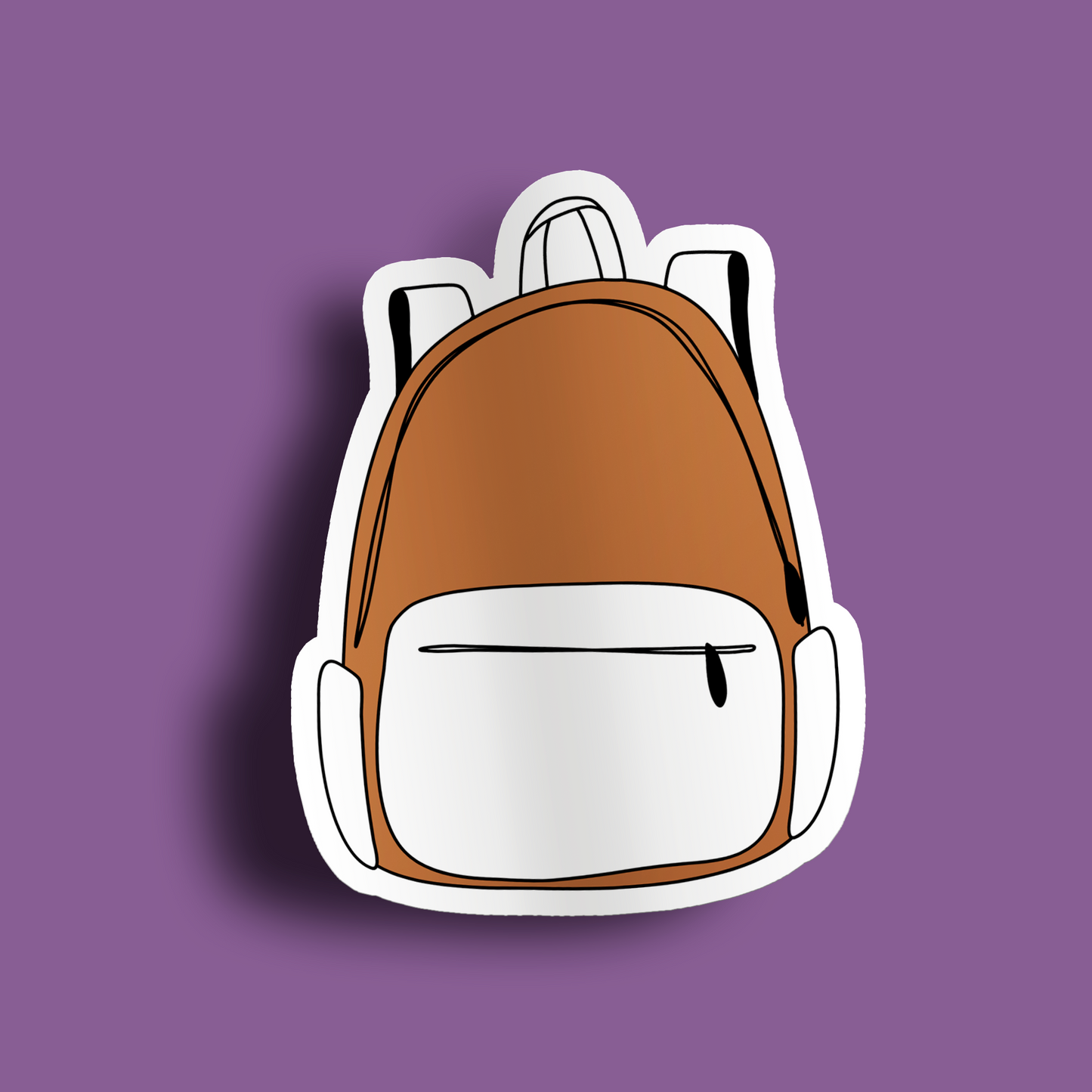 Backpack Sticker- Brown