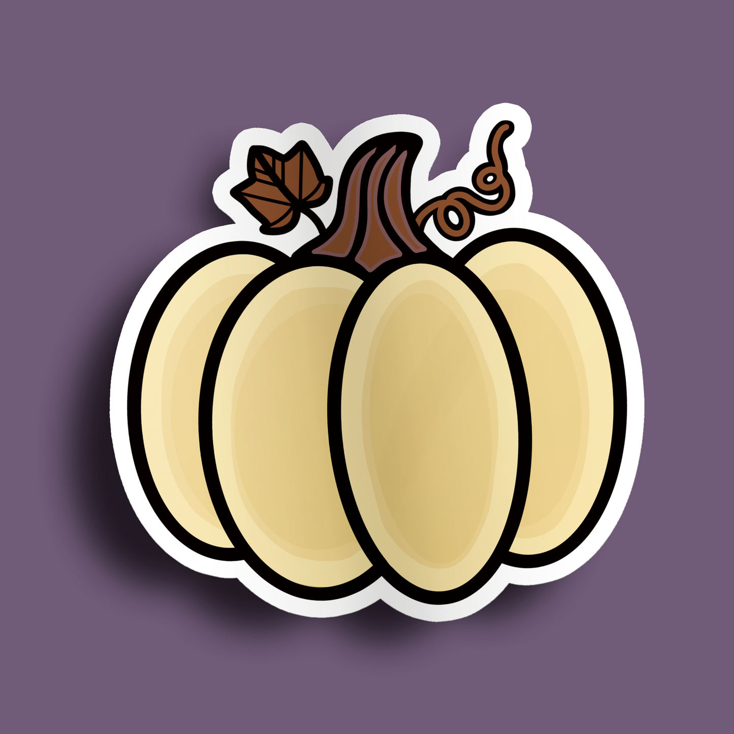 Cream Pumpkin Stickers