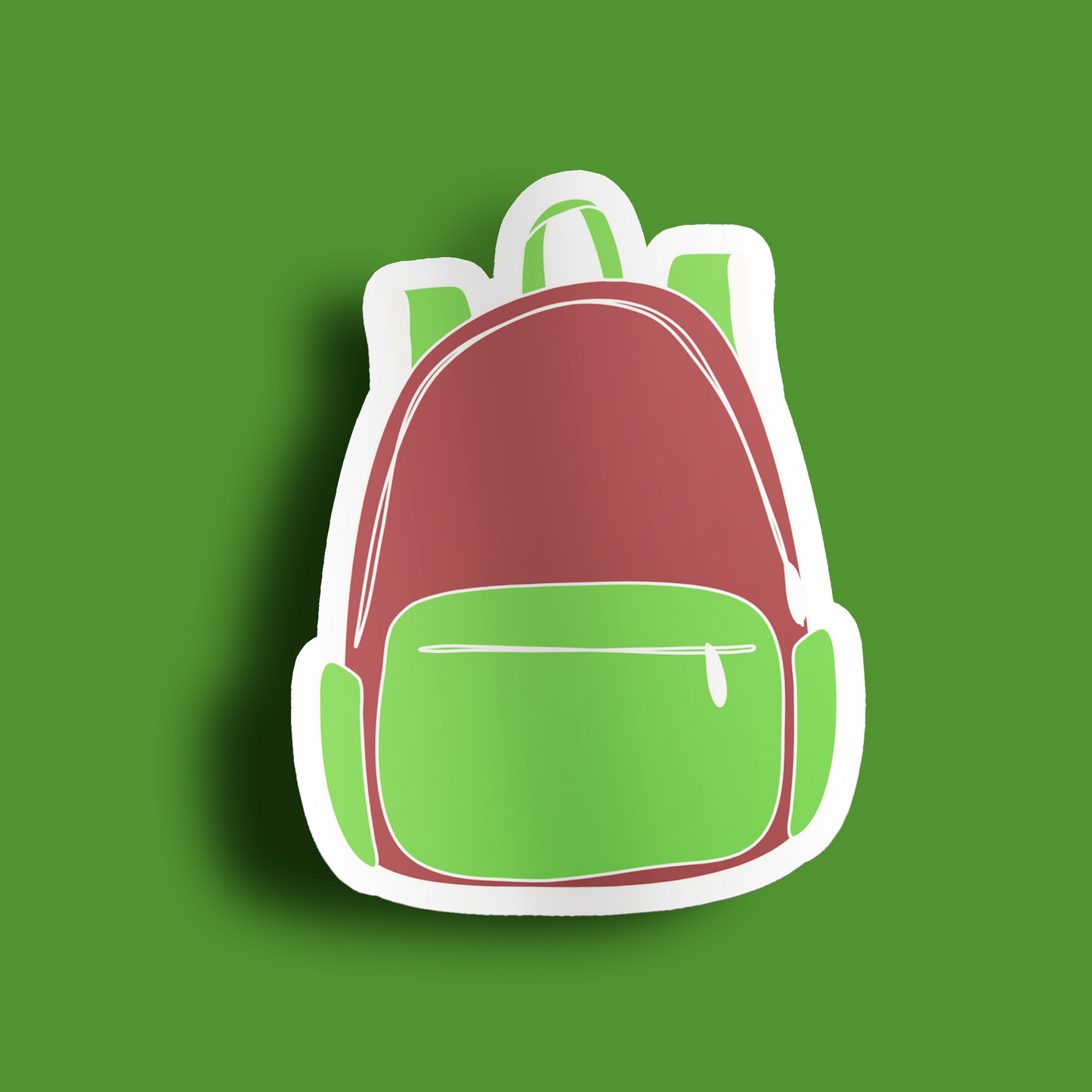 Backpack Sticker- Burgundy