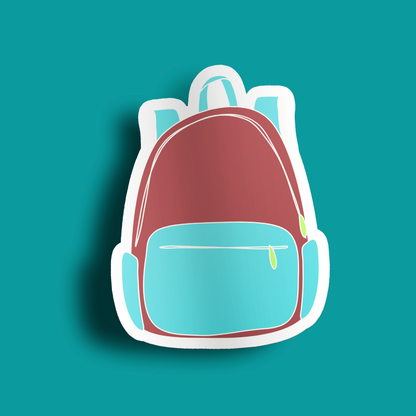 Backpack Sticker- Burgundy