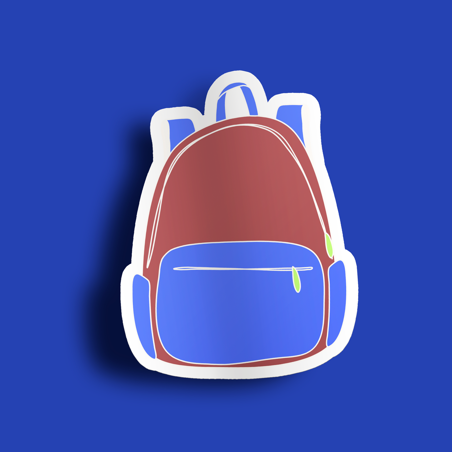 Backpack Sticker- Burgundy