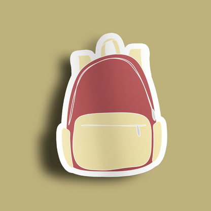 Backpack Sticker- Burgundy