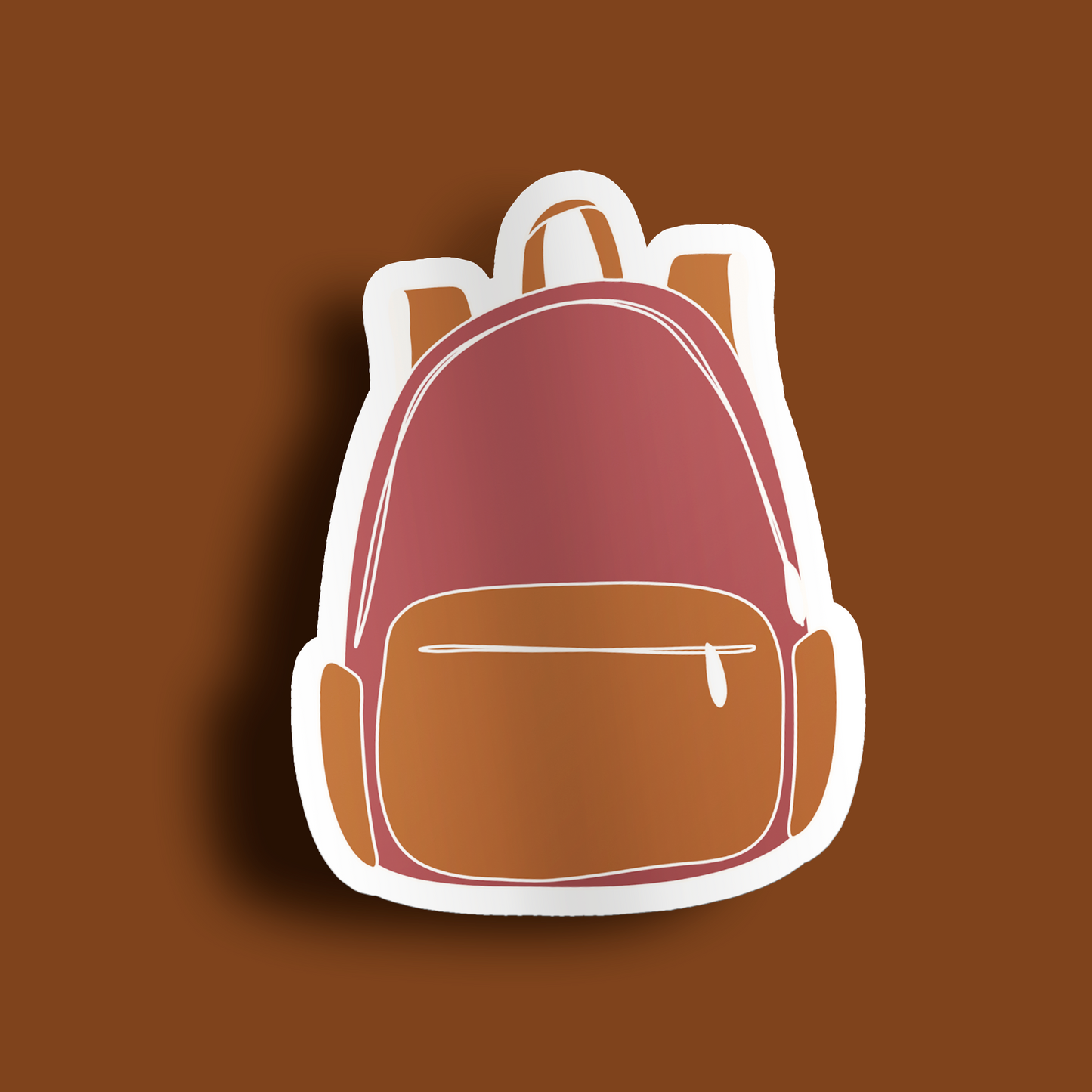 Backpack Sticker- Burgundy