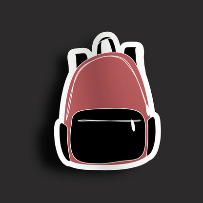 Backpack Sticker- Burgundy