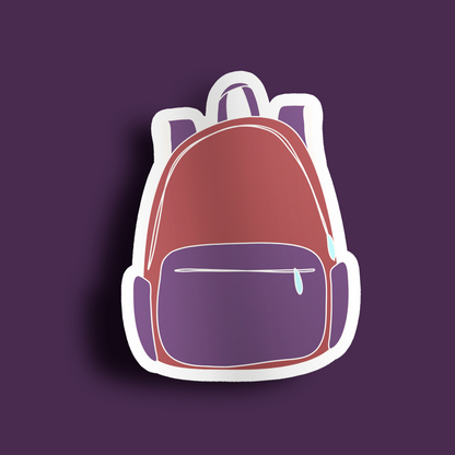 Backpack Sticker- Burgundy