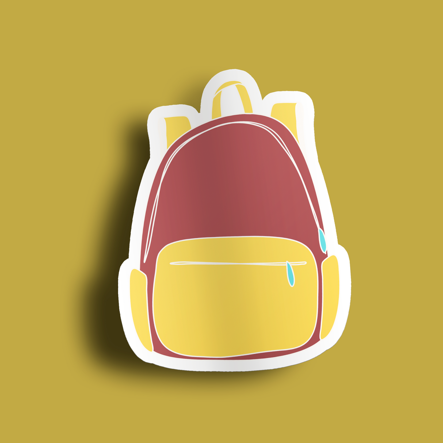 Backpack Sticker- Burgundy