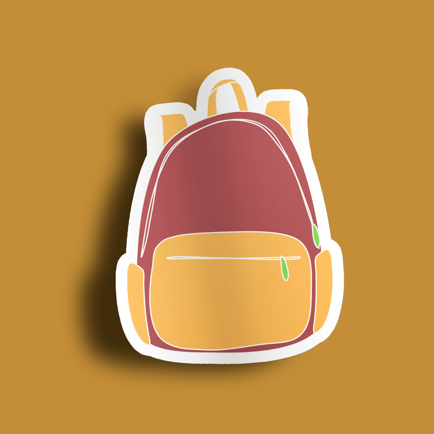 Backpack Sticker- Burgundy