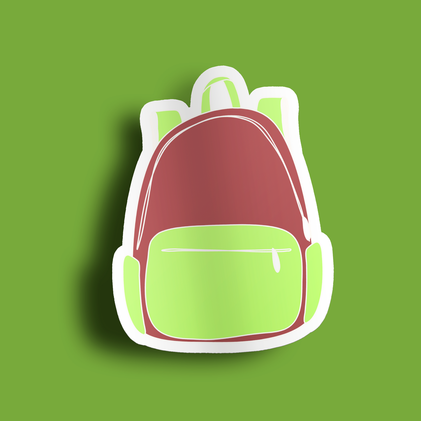 Backpack Sticker- Burgundy