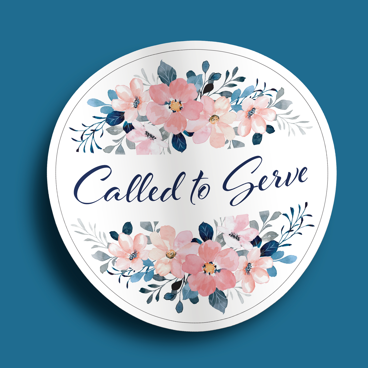 Called to Serve Floral Sticker