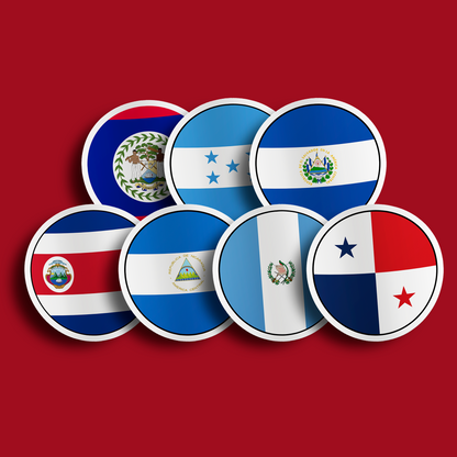 World Flag Stickers - Central America