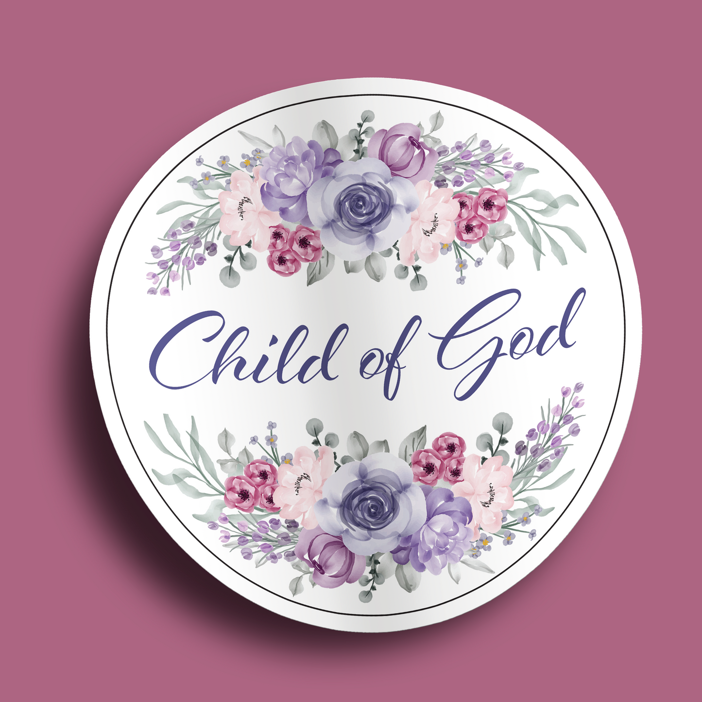 Child of God Floral Sticker