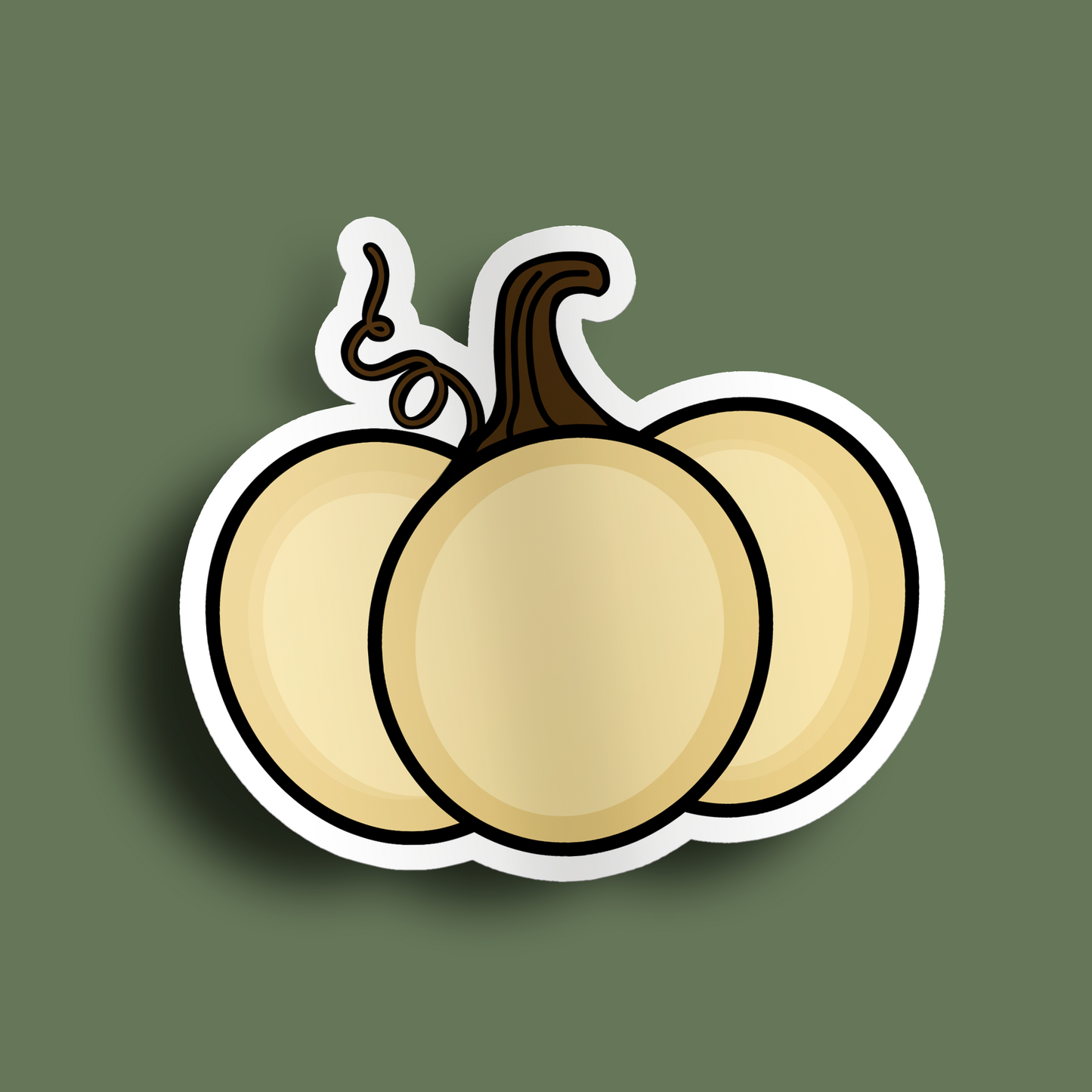 Cream Pumpkin Stickers