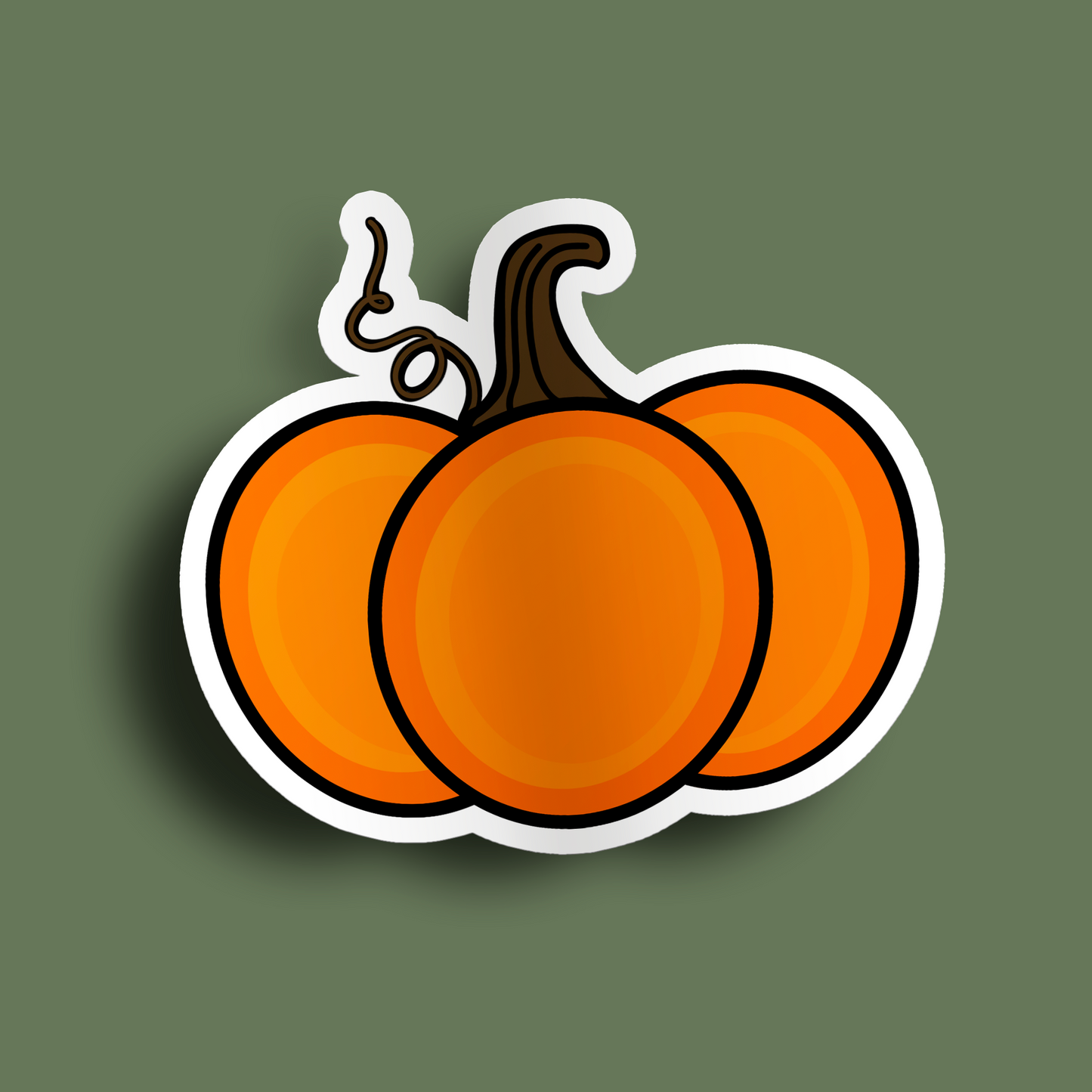 Orange Pumpkin Stickers