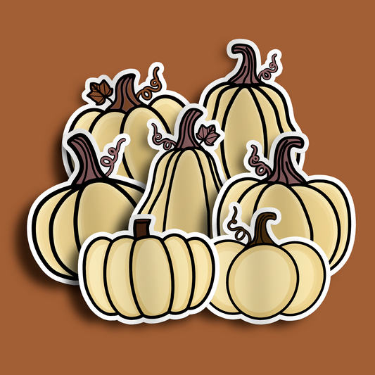 Cream Pumpkin Stickers