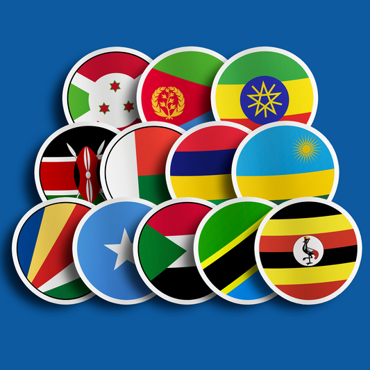 World Flag Stickers - Eastern Africa