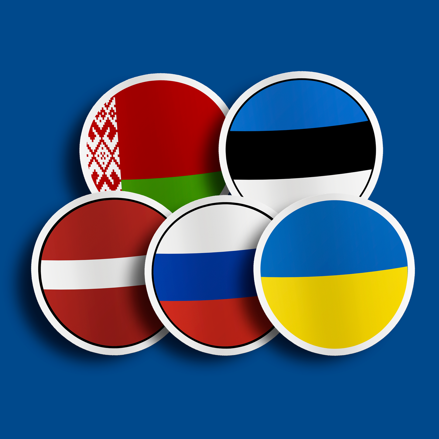 World Flag Stickers - Eastern Europe