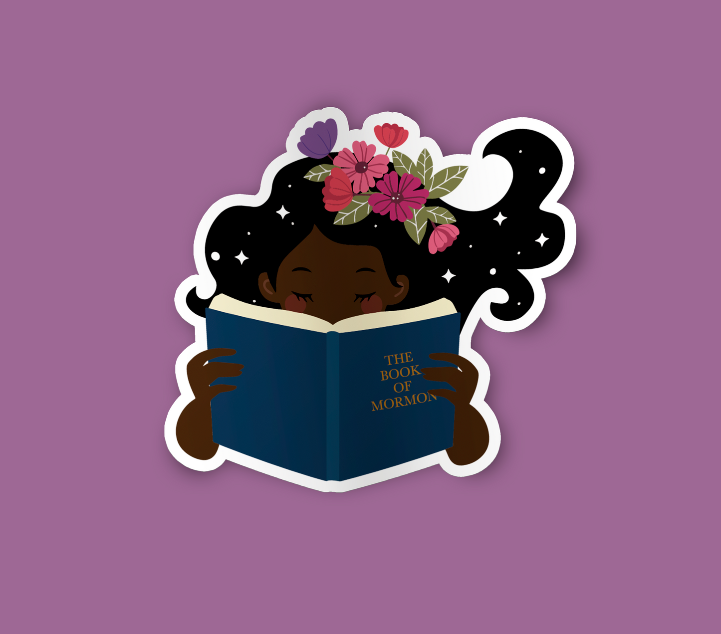 Girl Holding Book of Mormon- Multi-Ethnic Sticker