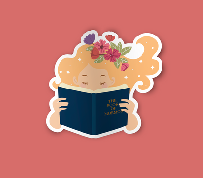 Girl Holding Book of Mormon- Multi-Ethnic Sticker