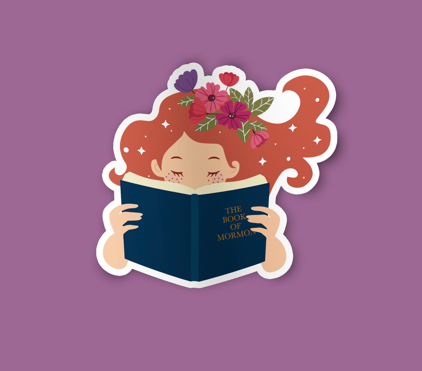 Girl Holding Book of Mormon- Multi-Ethnic Sticker