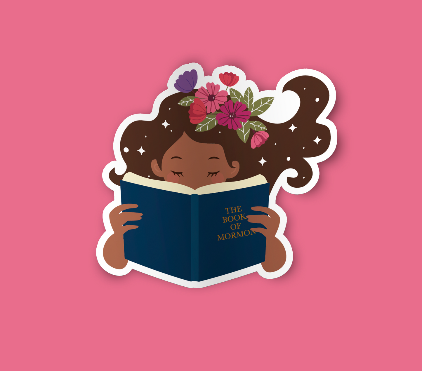 Girl Holding Book of Mormon- Multi-Ethnic Sticker