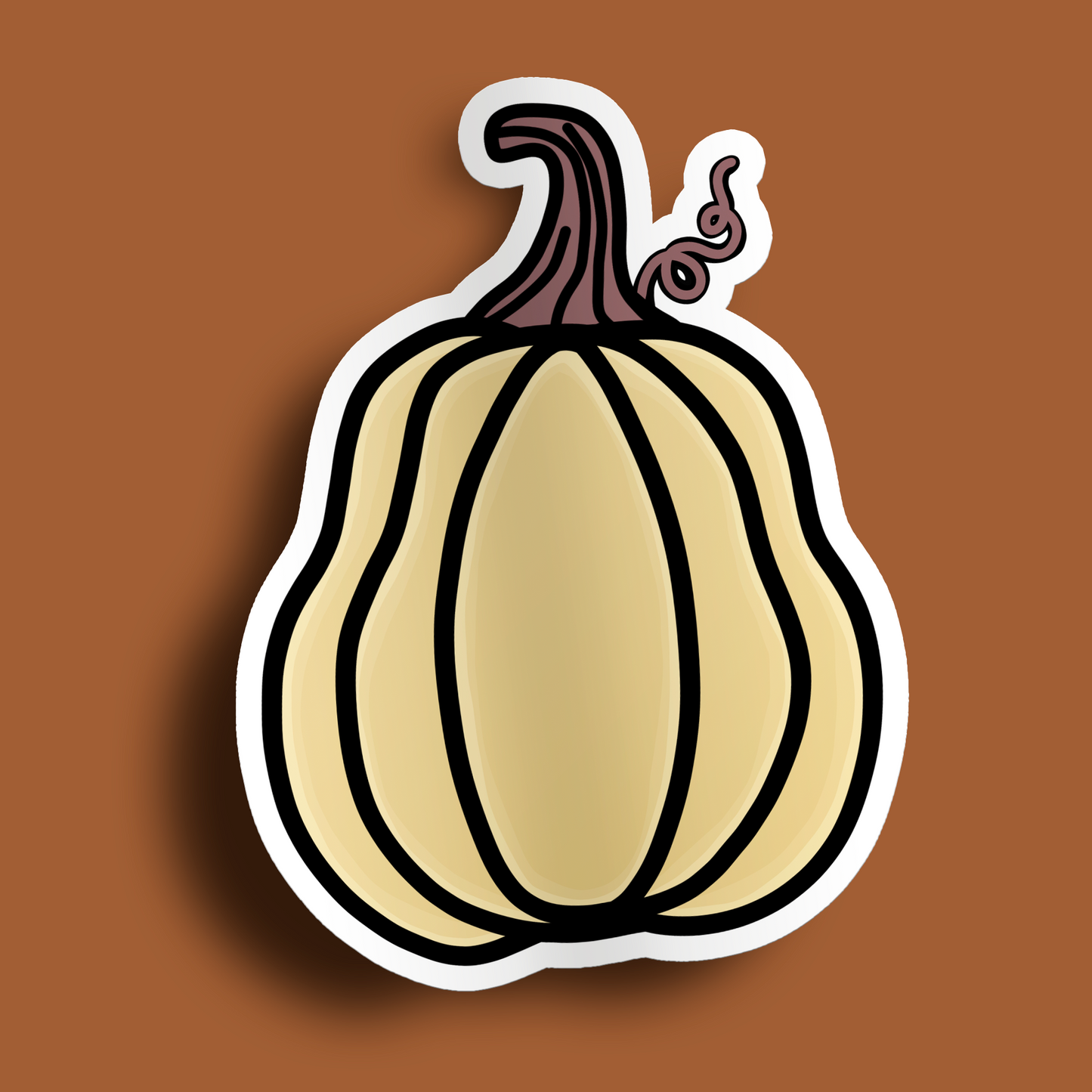 Cream Pumpkin Stickers