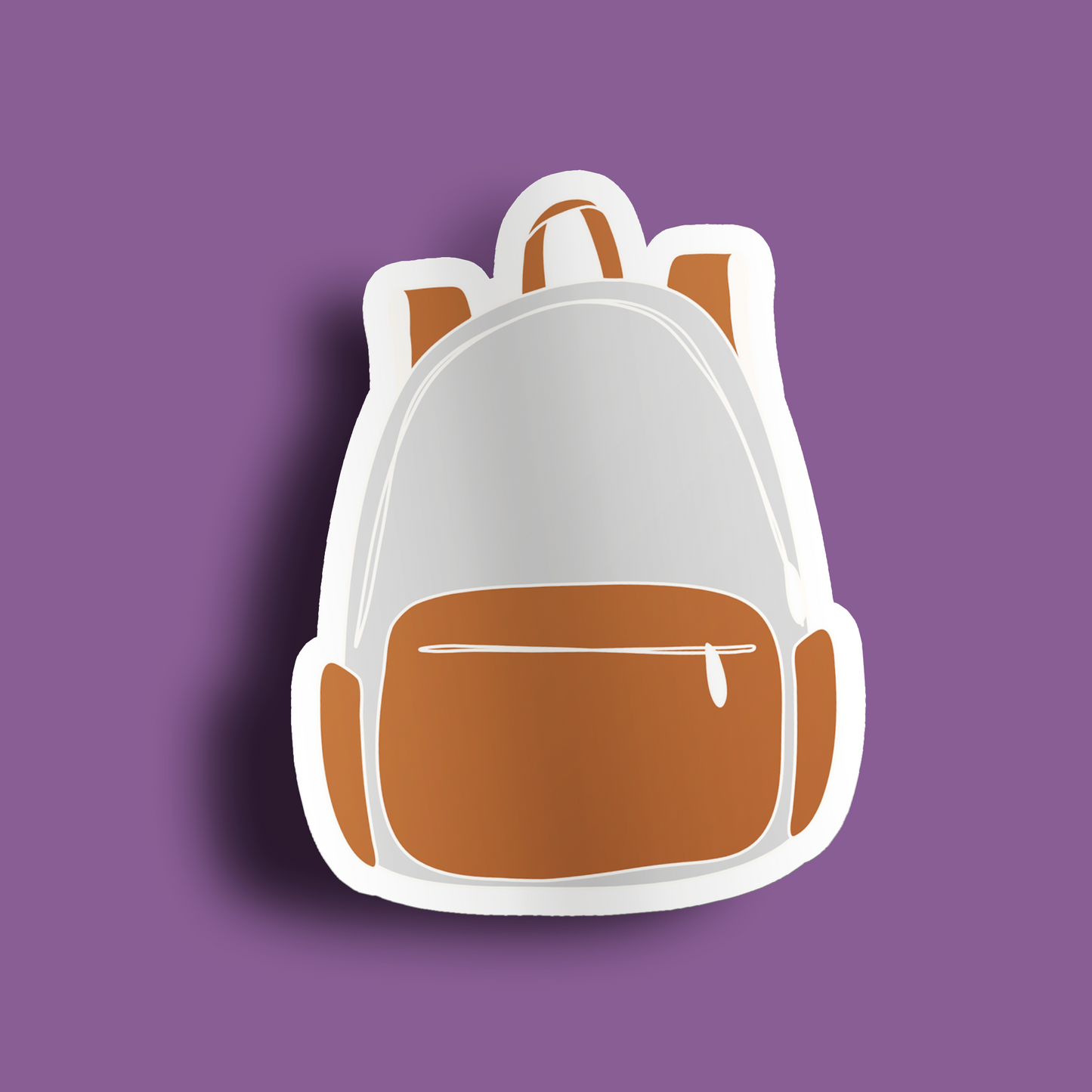 Backpack Sticker- Gray