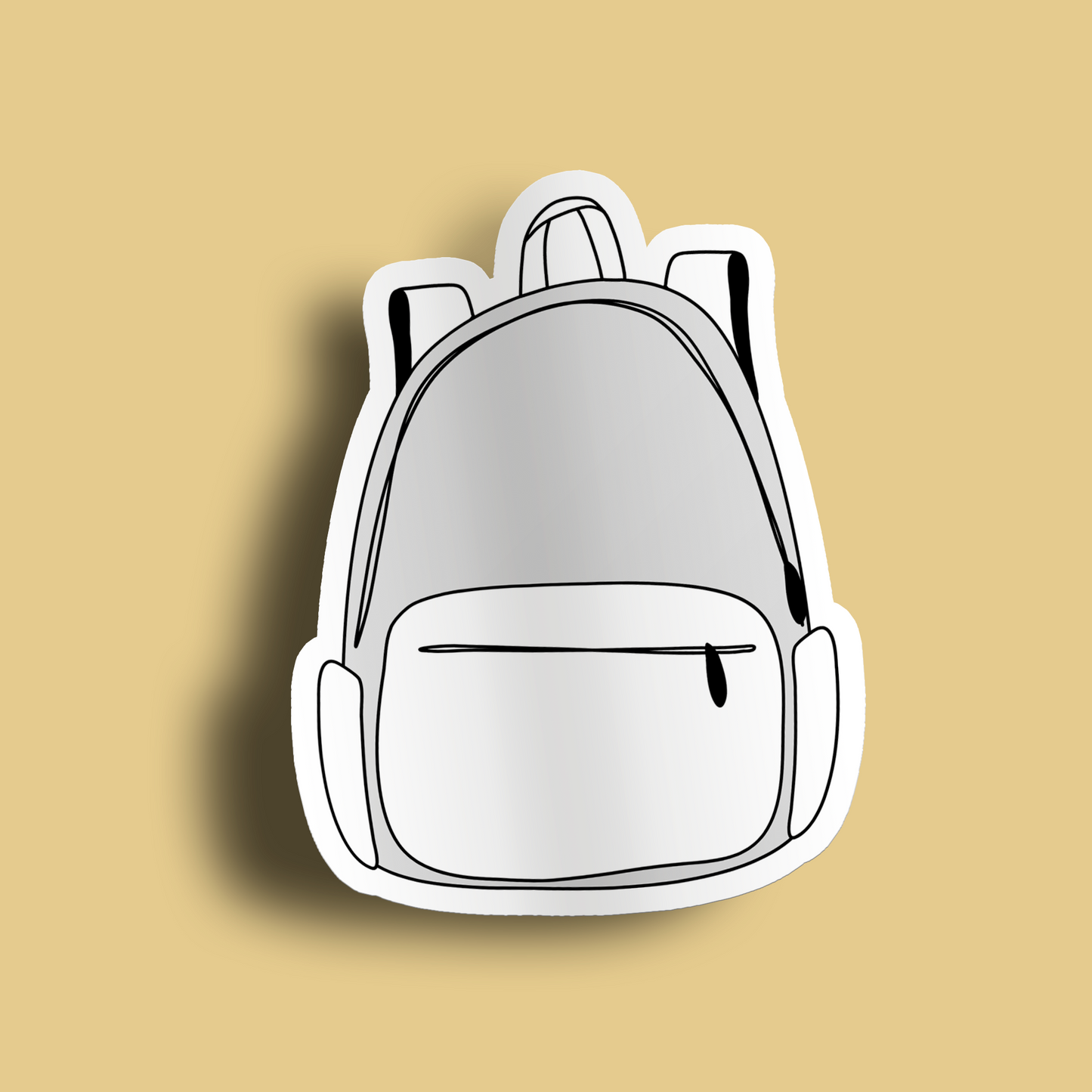 Backpack Sticker- Gray