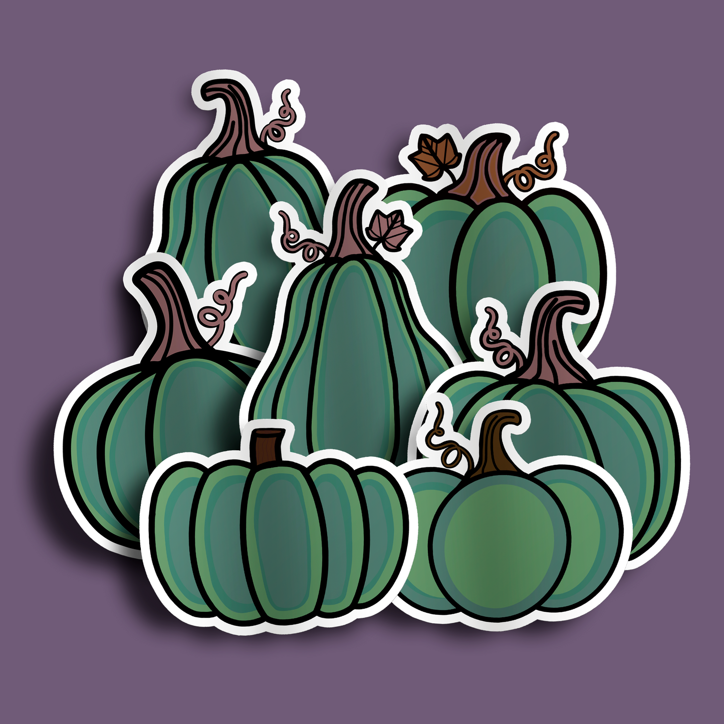 Green Pumpkin Stickers