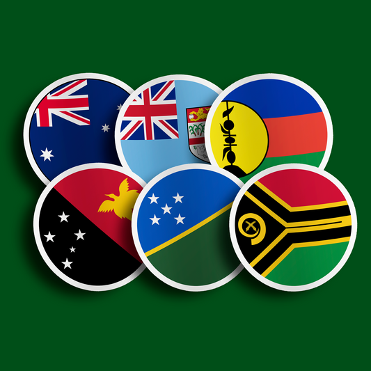 World Flag Stickers - Oceania - Melanesia