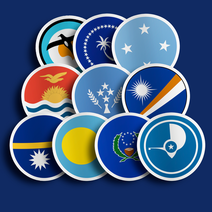 World Flag Stickers - Oceania - Micronesia