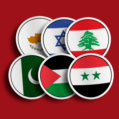 World Flag Stickers - Middle East