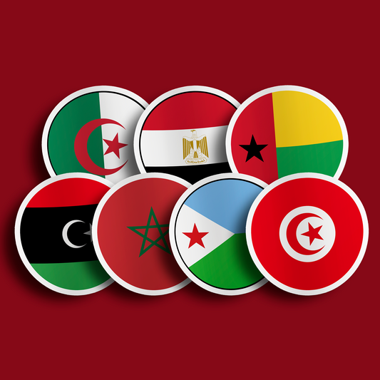 World Flag Stickers - Northern Africa