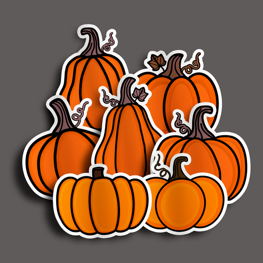 Orange Pumpkin Stickers