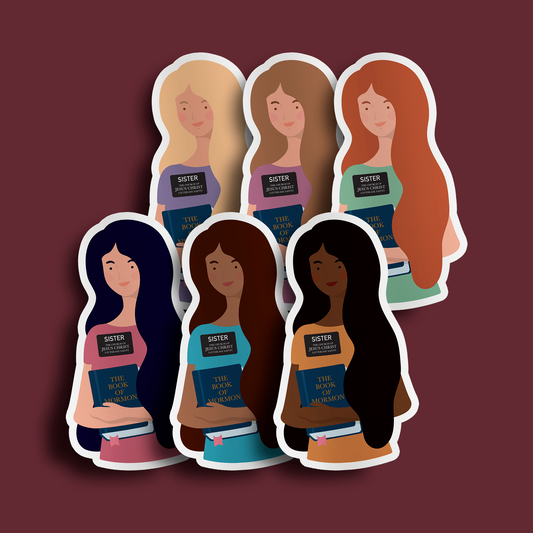 Sister Missionary Sticker - Long Hair