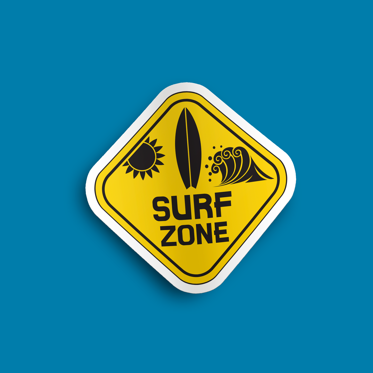 Surf Zone Sign Sticker