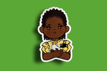 Fruit of Life 1.2 - Afro Sister Missionary Sticker