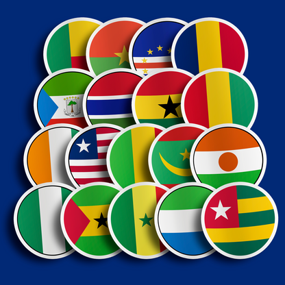 World Flag Stickers - Western Africa