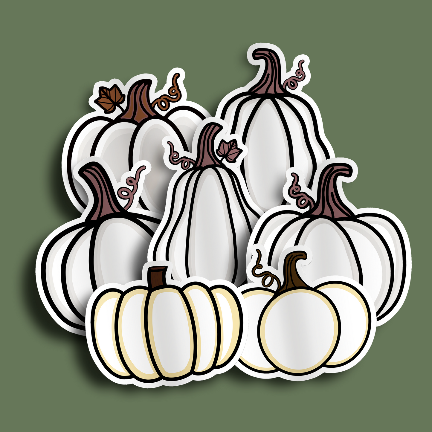 White Pumpkin Stickers