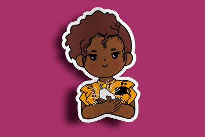 Fruit of Life 1.4 - Afro Sister Missionary Sticker